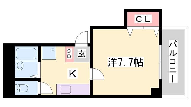 クレアトゥールOTUKA(1K/3階)の間取り写真
