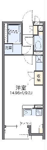 レオネクストル シエル(ワンルーム/2階)の間取り写真