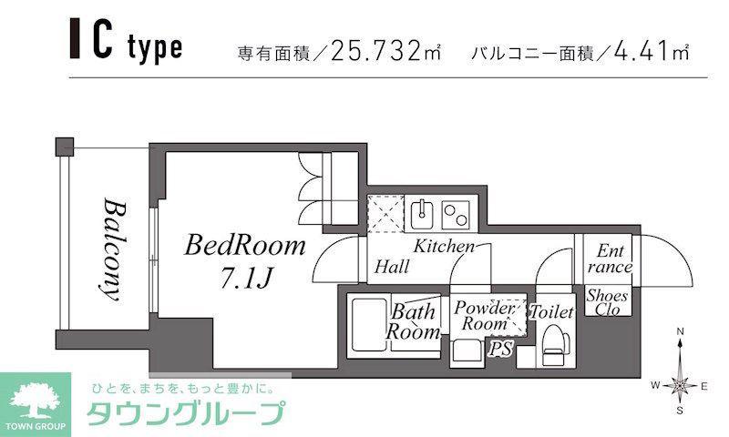 ZOOM池袋ウエスト(1K/5階)の間取り写真