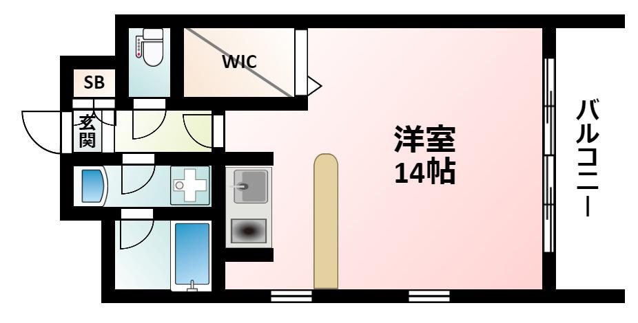 グランシャルマン新大阪(ワンルーム/4階)の間取り写真