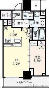 ザセントラルマークタワー(1LDK/26階)の間取り写真