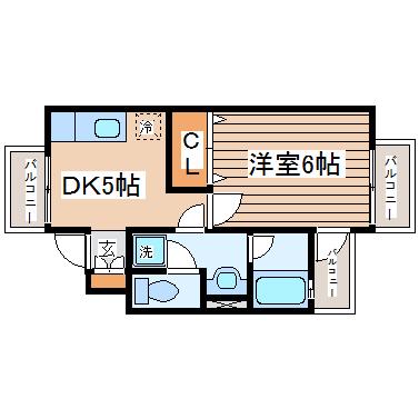 サ ン コ ー ト ヒ ル ズ み ず ほ 台 I 番 館(1DK/2階)の間取り写真