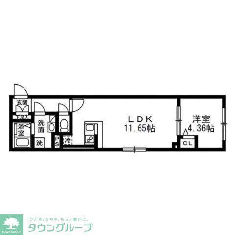 SOLASIA RESIDENCE 武蔵小山(1LDK/3階)の間取り写真