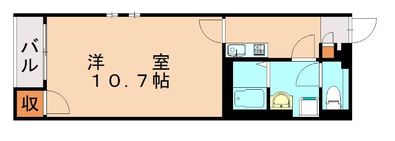 クレイノリラシア(1K/2階)の間取り写真