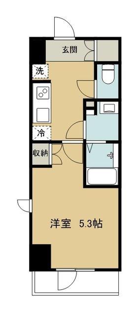 グラード久米川(1K/5階)の間取り写真