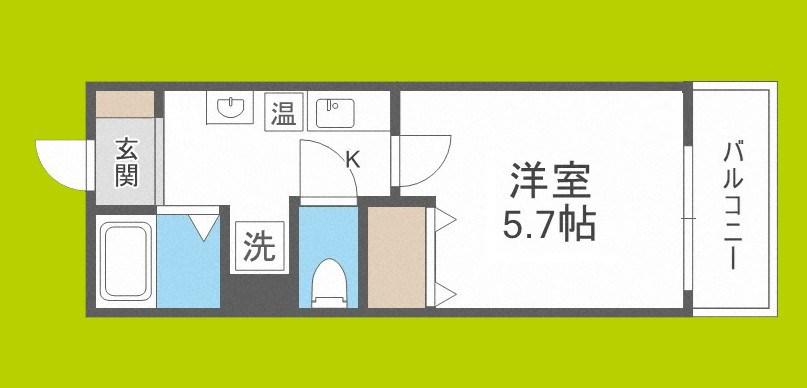 IF城北(1K/3階)の間取り写真