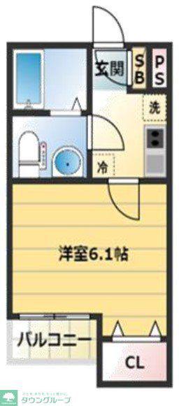 グランシーズ天王台(1K/1階)の間取り写真