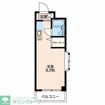 アネックス山手(ワンルーム/1階)の間取り写真