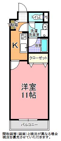 ゴールドレジデンス(1K/1階)の間取り写真