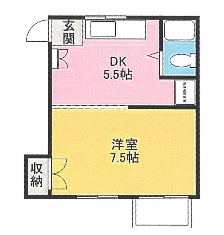 ソファレM(1DK/1階)の間取り写真