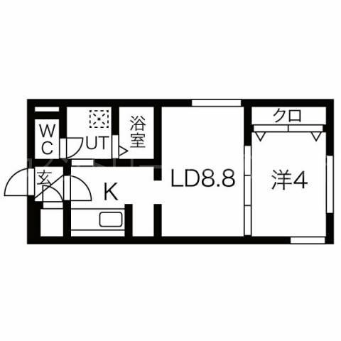 LICHTRARE東札幌(1LDK/3階)の間取り写真