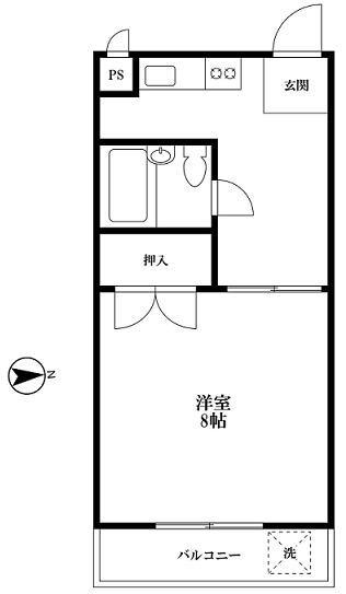 アーバンライフ中野(1DK/2階)の間取り写真