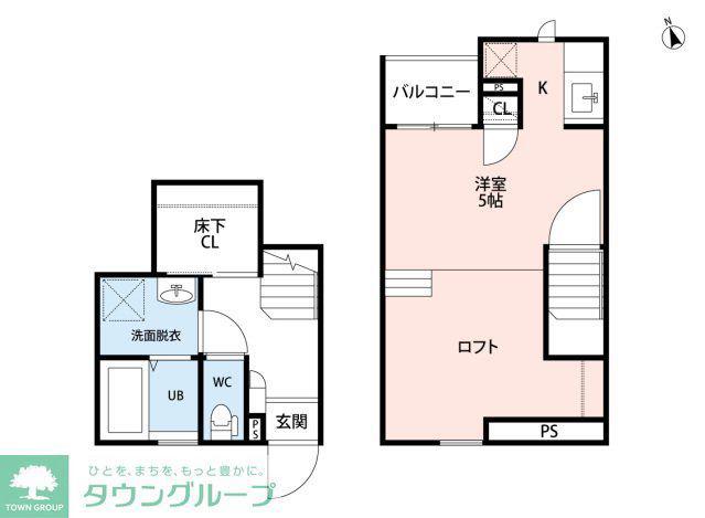 CB春日部ドール(1K/2階)の間取り写真