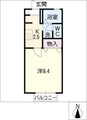 セントレージュ21(1K/1階)の間取り写真