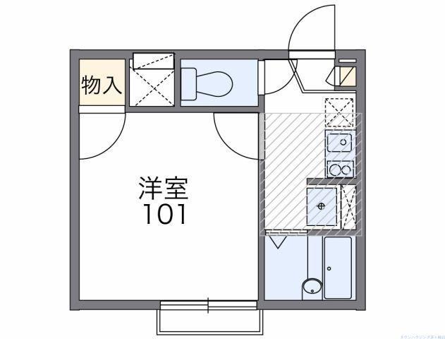 レオパレスアルブル(1K/2階)の間取り写真