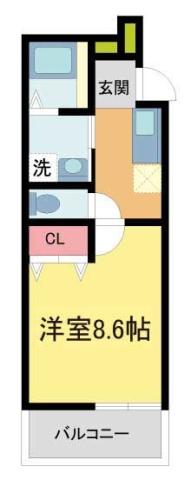 フジパレス西宮北口II番館(1K/2階)の間取り写真