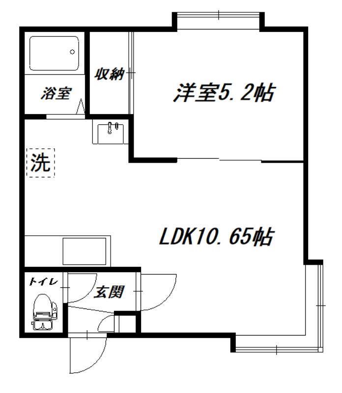 マルシェハイツ(1LDK/1階)の間取り写真