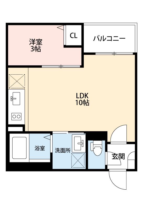 JACK HORENI(1LDK/2階)の間取り写真