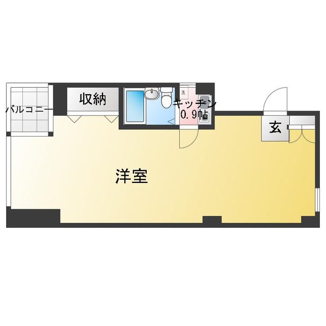 伊豆栄ビル(ワンルーム/4階)の間取り写真