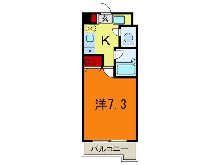 アルパ三宮(1K/3階)の間取り写真