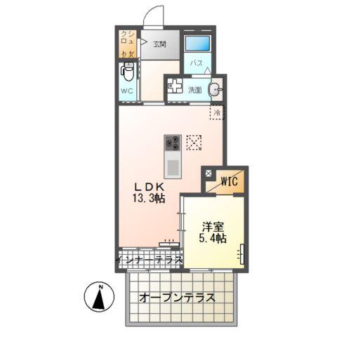 マルベリーアイズ(1LDK/1階)の間取り写真