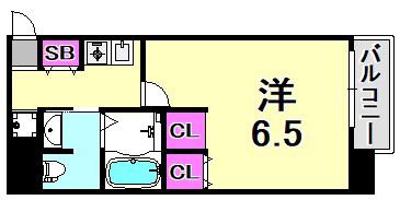 SWISS立花(1K/11階)の間取り写真