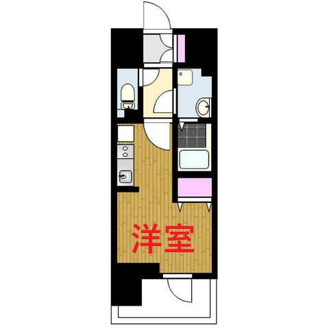 レジディア大森II(1K/8階)の間取り写真