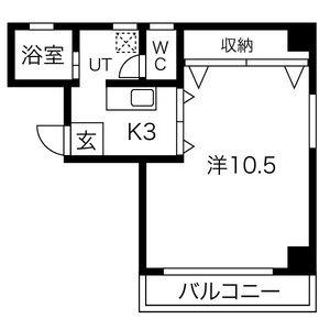 アッサンブラージュ(1K/5階)の間取り写真