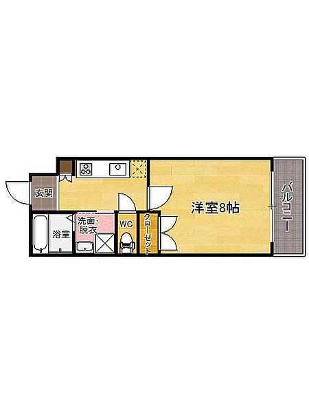 NO.102 MARINA GATE II(1K/8階)の間取り写真