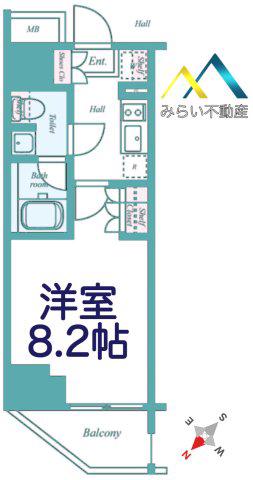 ARCOBALENOKAWASAKI(1K/14階)の間取り写真