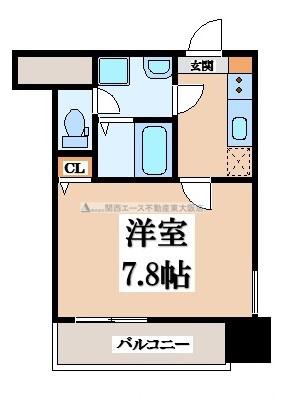 Mプラザ布施駅前参番館(1K/2階)の間取り写真
