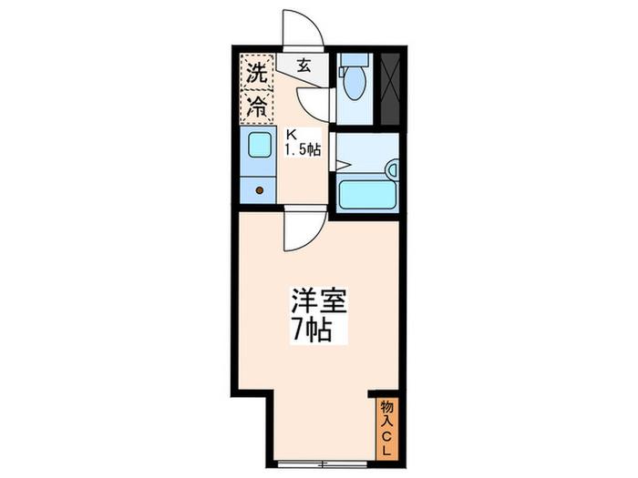 シティハウスお花茶屋(1K/2階)の間取り写真