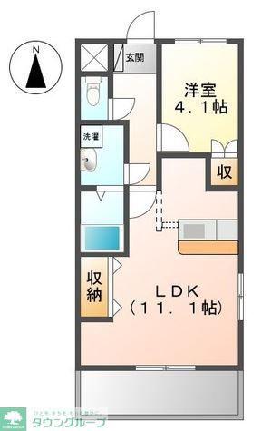 クリフリーベル壱番館(1LDK/1階)の間取り写真
