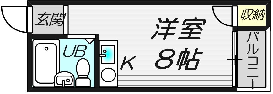 ハイツミスミ(ワンルーム/3階)の間取り写真
