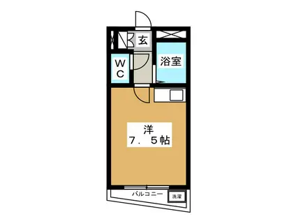 橋村ビル(ワンルーム/3階)の間取り写真