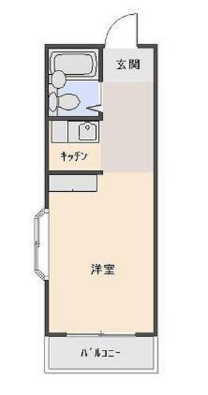 メゾン岡町(1K/4階)の間取り写真
