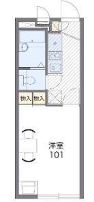 レオパレス久良岐ヶ丘(1K/2階)の間取り写真