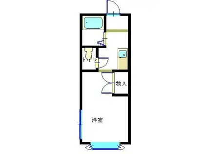メゾン岡田(1K/1階)の間取り写真