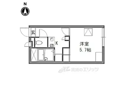 レオパレスさくら坂(1K/2階)の間取り写真