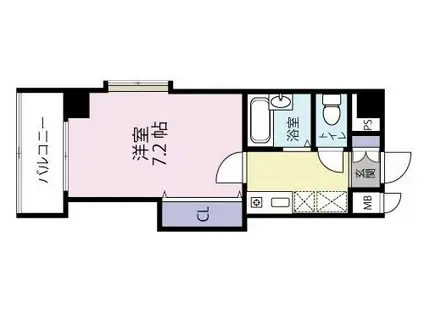 アクス敷島21(1K/1階)の間取り写真