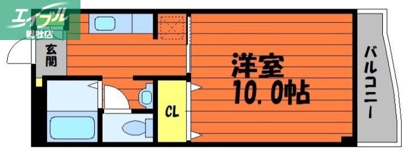 ファインヴィラ(1K/3階)の間取り写真