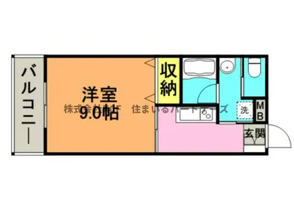 MAPLE COURT I(1K/1階)の間取り写真