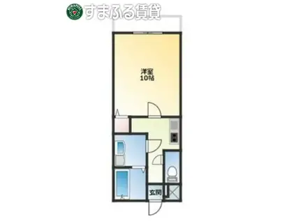 アンプルールリーブルLEO(1K/1階)の間取り写真