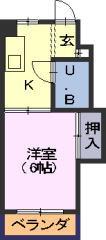 前山クロニケル(1K/1階)の間取り写真