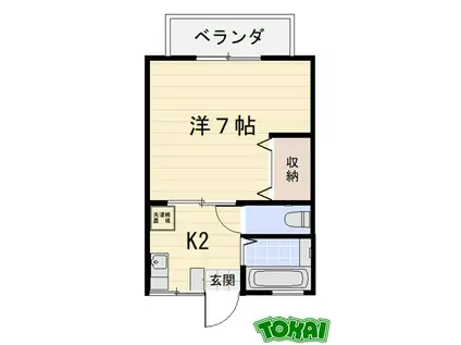 サンモリッツ(1K/2階)の間取り写真