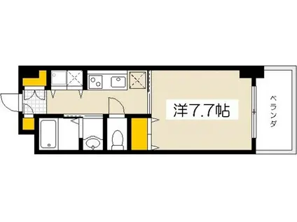 蜂須賀ビル(1K/2階)の間取り写真