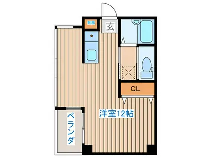 ホワイトメゾン山久(ワンルーム/3階)の間取り写真