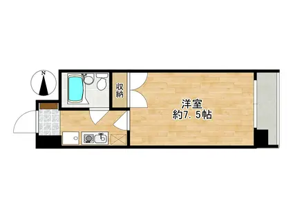 JOJビル(1K/4階)の間取り写真