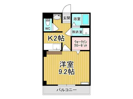 RANDR(1K/1階)の間取り写真