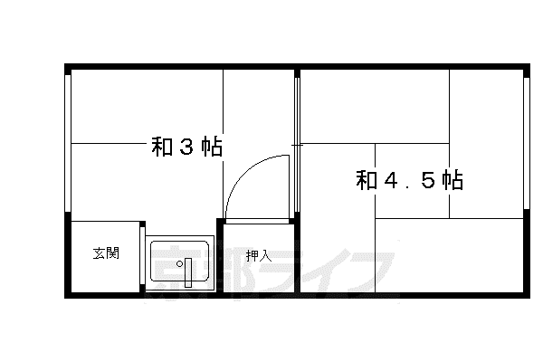 平和荘(ワンルーム/1階)の間取り写真